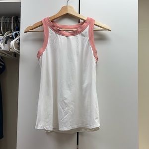 Lija tennis tank sleeveless top size M white and pink